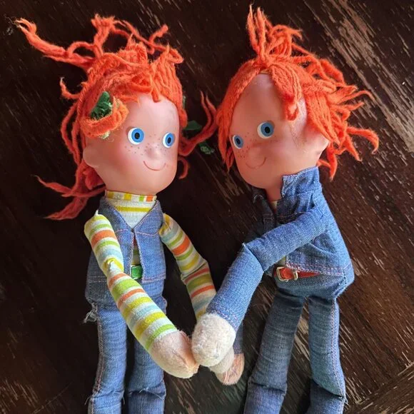 Vintage 1973 Mattel Jibby & Jimmy Jeaner Dolls With Denim Outfits - Picture 5 of 11